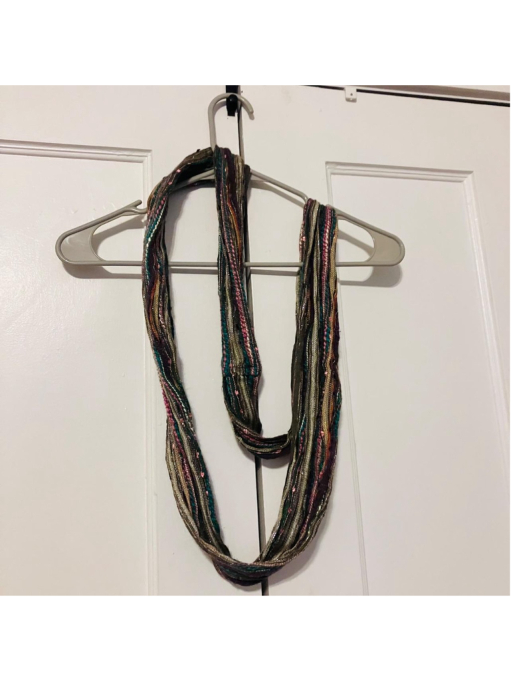 Glam & Go: Multi-Color Metallic Sequin Infinity Scarf